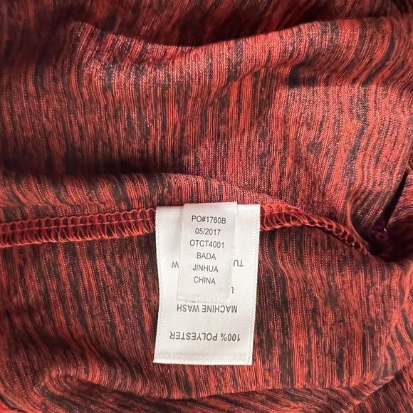 Outfitter Trading Co. Red Space Dye LS Jackson Hole Wy Knit Shirt Size Med - Picture 8 of 9
